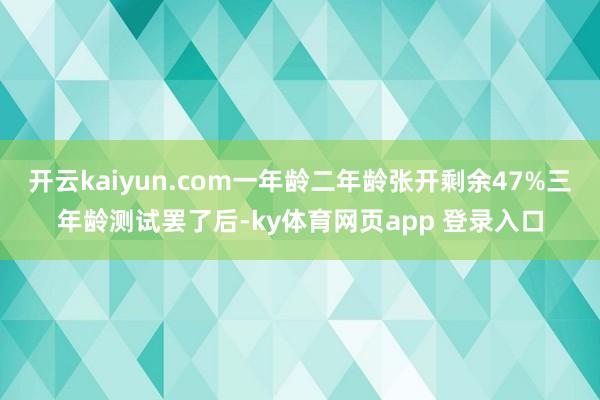 开云kaiyun.com一年龄二年龄张开剩余47%三年龄测试罢了后-ky体育网页app 登录入口
